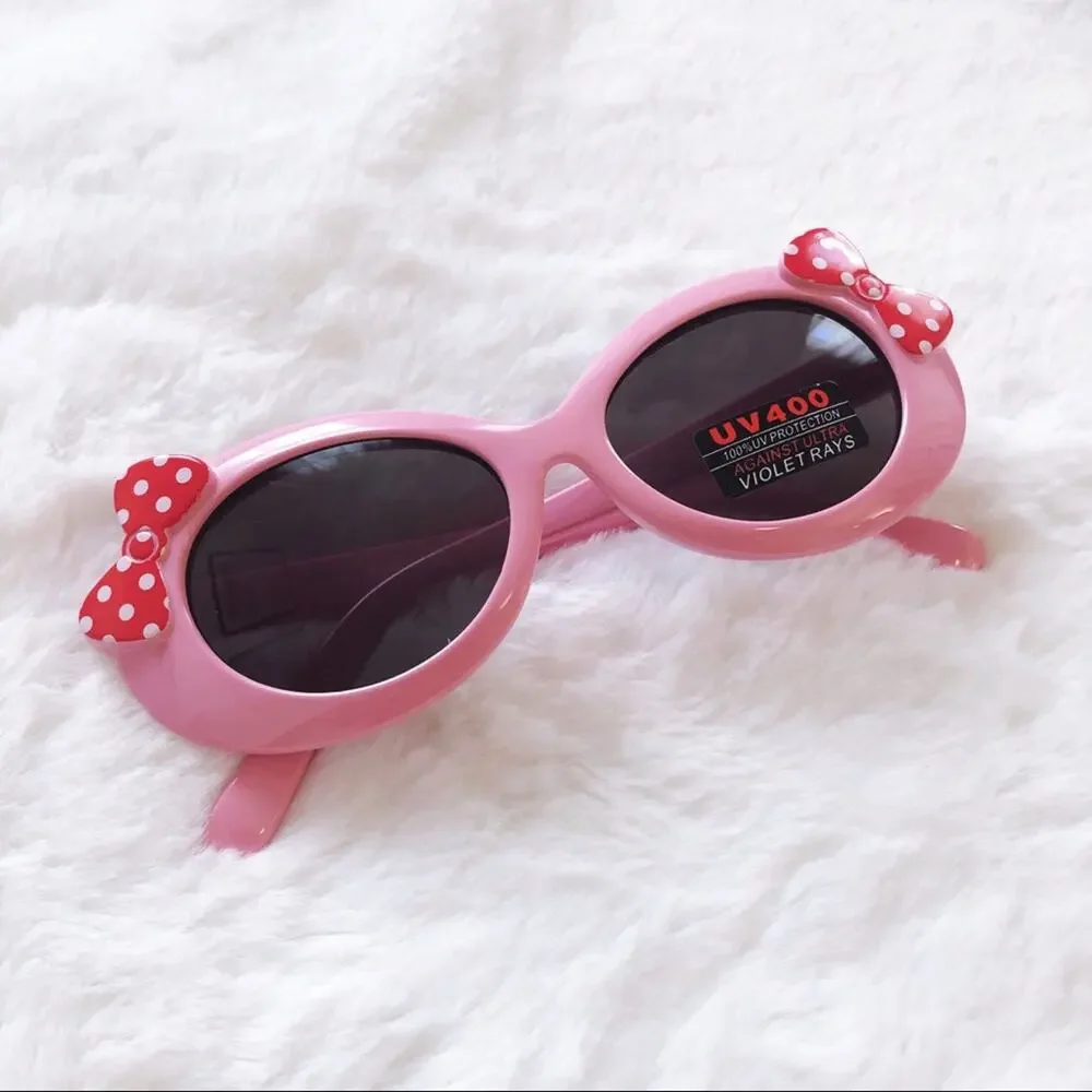 Everly Pink Toddler Girl Fashion Bow Sunglasses